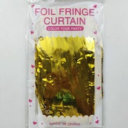 Foil Fringe Curtains - Gold